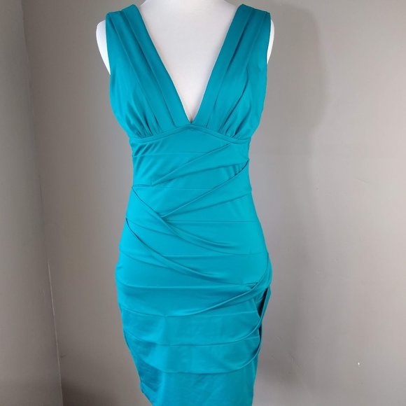 Nikibiki | Dresses | Nikibiki Teal Sleeveless Bandage Dress | Poshmark